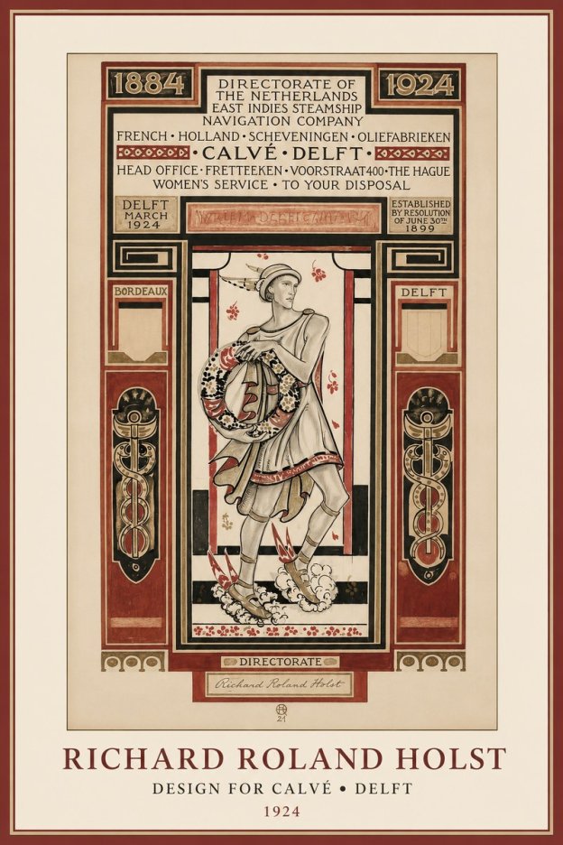 Richard Roland Holst Design for Calvé • Delft No1 - Plakát