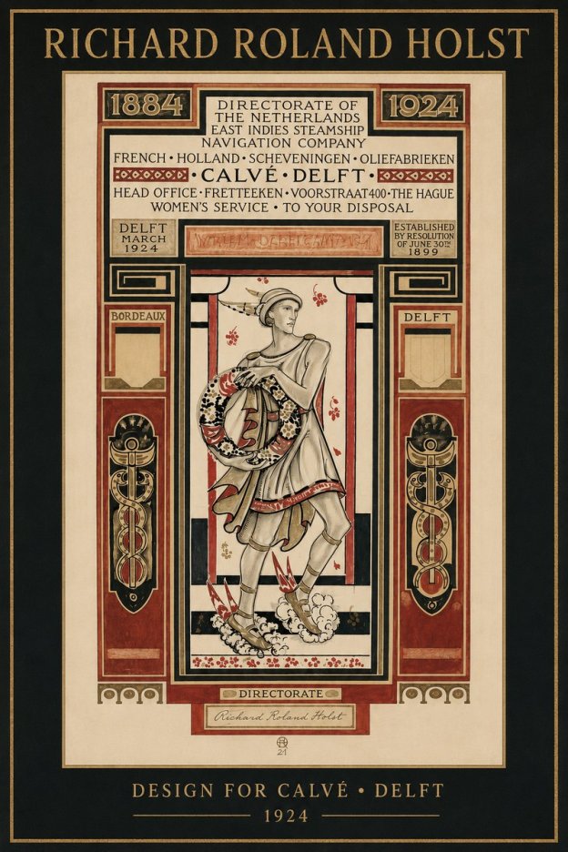 Richard Roland Holst Design for Calvé • Delft No2 - Plakát