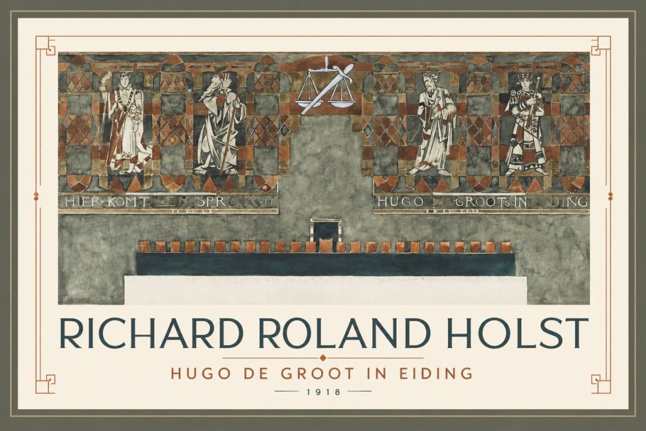 Richard Roland Holst Fresco Design - City Hall, Lidingö No3 - Plakát