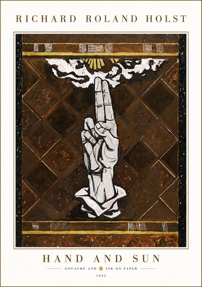Richard Roland Holst Hand and Sun No6 - Plakát
