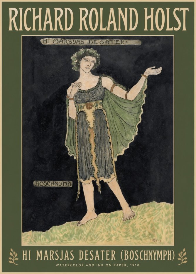 Richard Roland Holst Hi Marsjas Desater (Boschnymph) No2 - Plakát