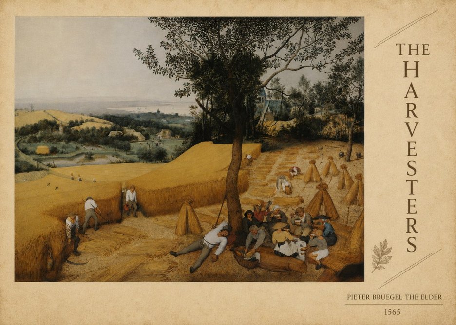 Pieter Bruegel The Harvesters II No6 - Plakát