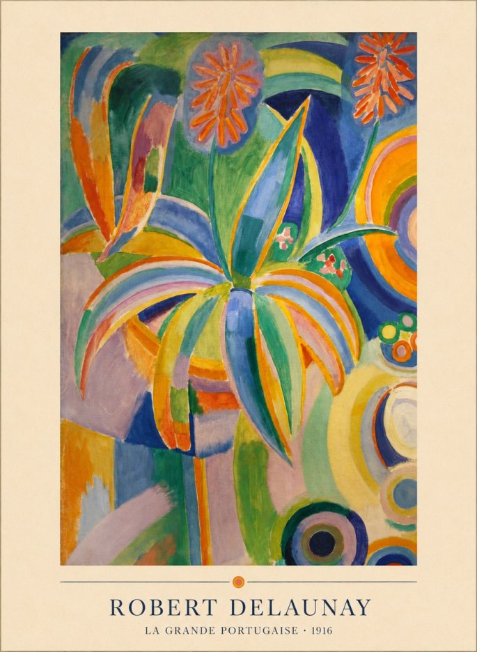 Robert Delaunay La Grande Portugaise I No4 - Plakát