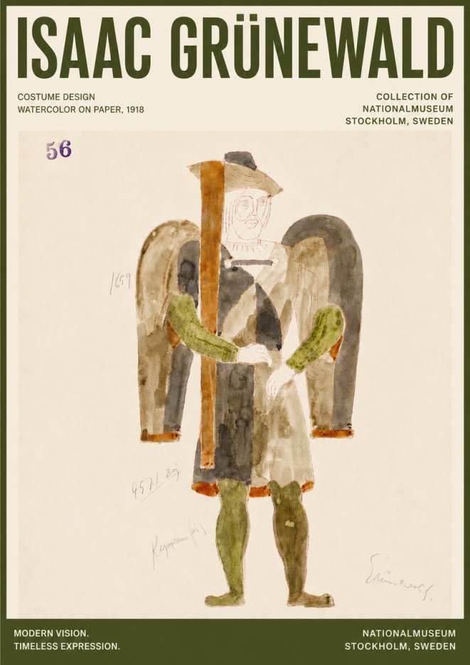 Isaac Grünewald Costume Design IV No4 - Plakát
