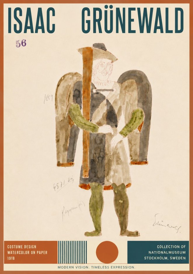 Isaac Grünewald Costume Design IV No5 - Plakát
