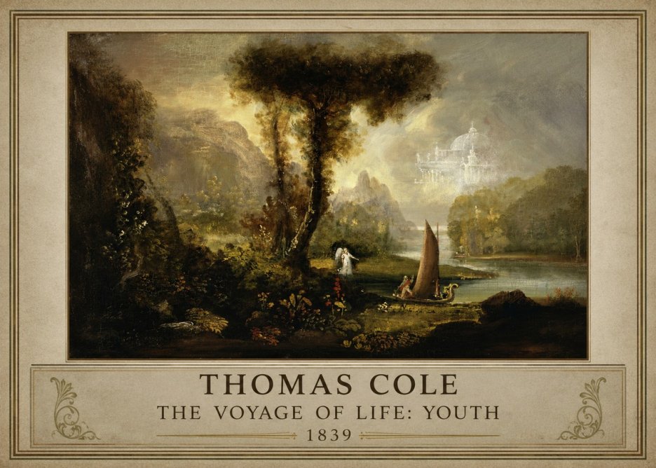 Thomas Cole The Voyage of Life: Youth II No1 - Plakát