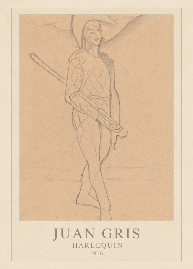 Juan Gris Harlequin No4 - Plakát