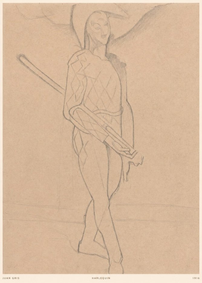 Juan Gris Harlequin No6 - Plakát