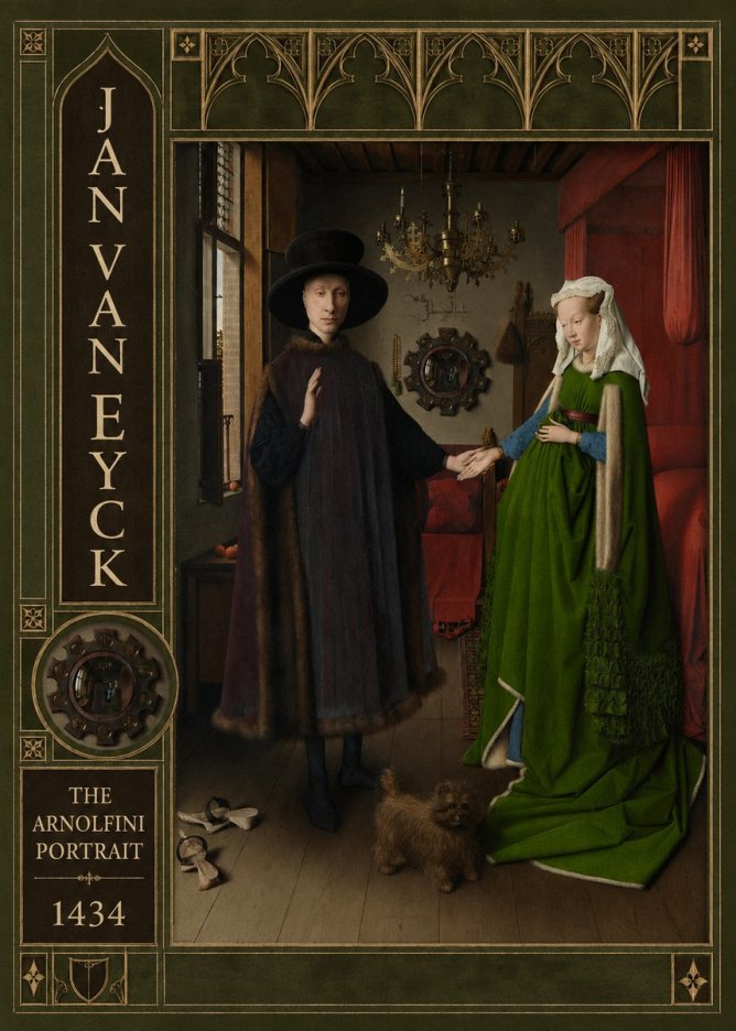 Jan van Eyck The Arnolfini Portrait III No3 - Plakát