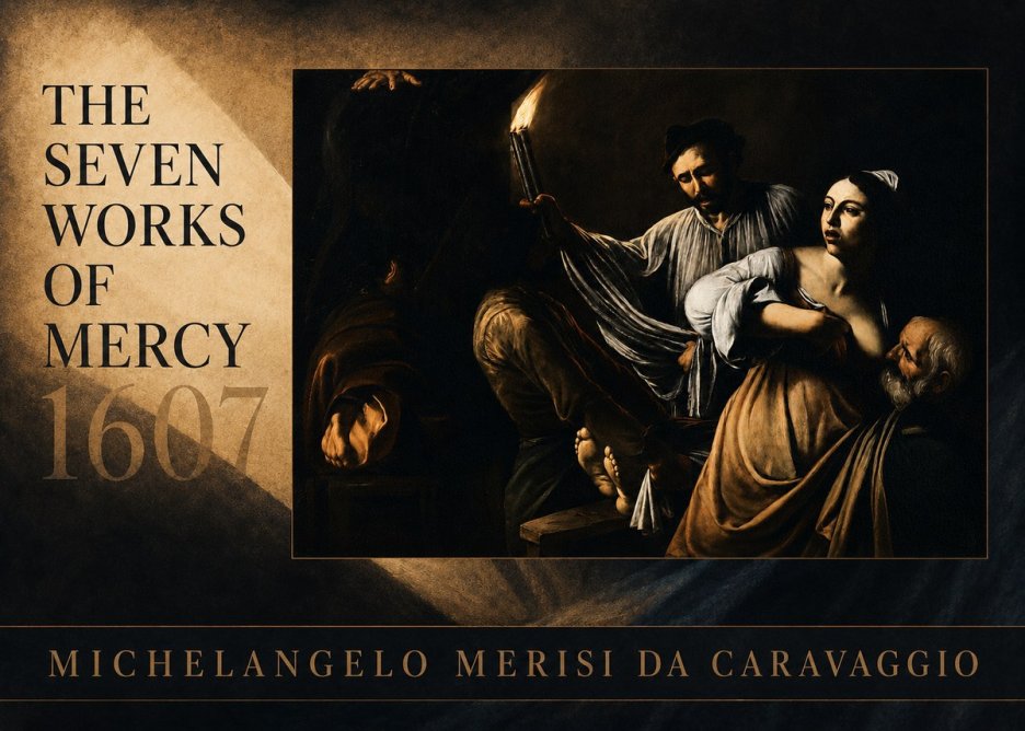 Michelangelo Merisi da Caravaggio The Seven Works of Mercy III No6 - Plakát