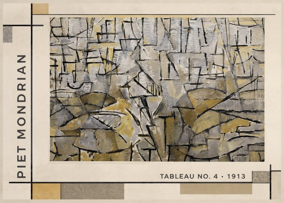 Piet Mondrian Tableau No. 4 No1 - Plakát