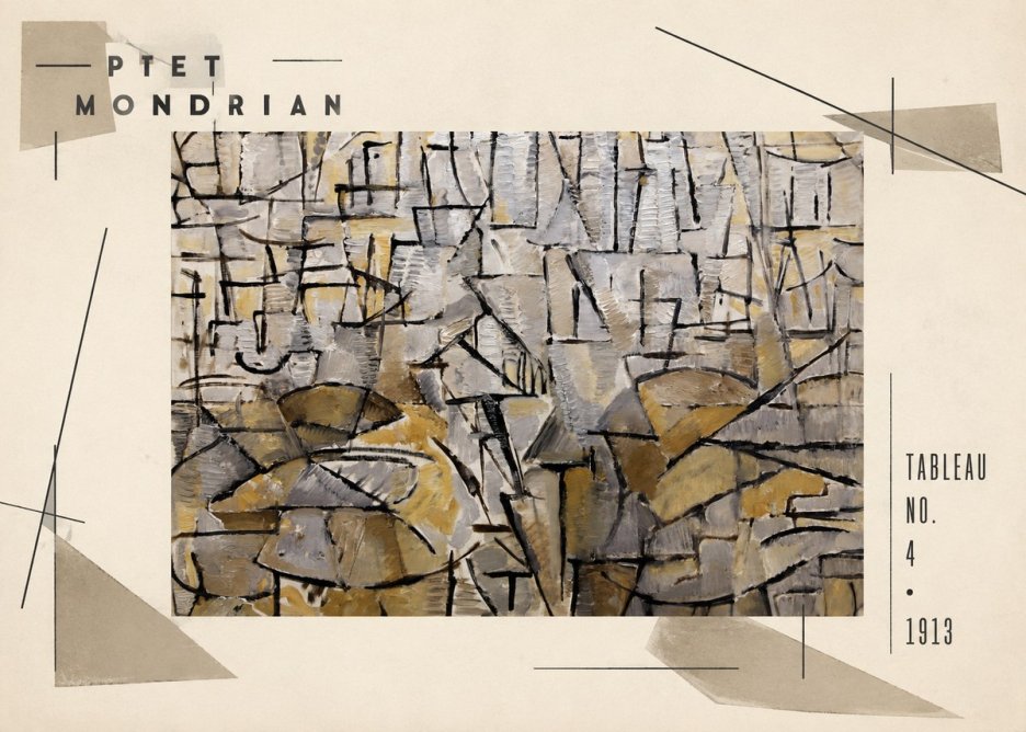 Piet Mondrian Tableau No. 4 No3 - Plakát