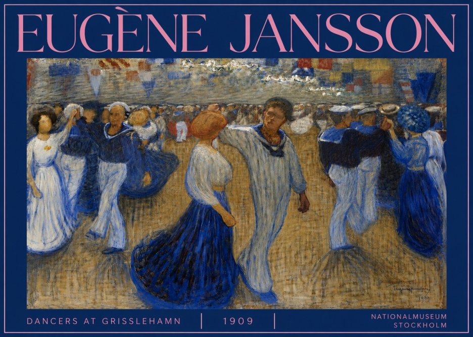 Eugène Jansson Dancers at Grisslehamn No3 - Plakát