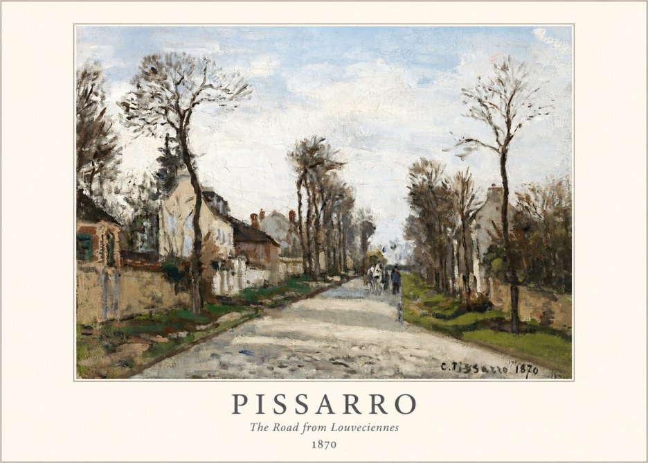 Pissarro The Road from Louveciennes I No1 - Plakát