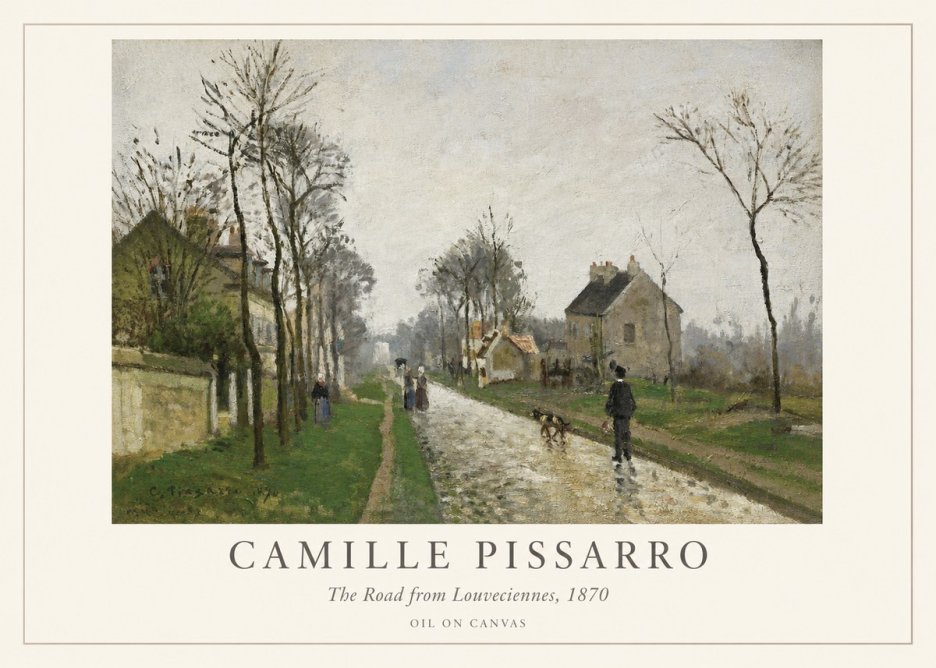 Pissarro The Road from Louveciennes, 1870 No1 - Plakát