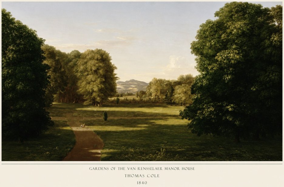 Thomas Cole Gardens of the Van Rensselaer Manor House No5 - Plakát