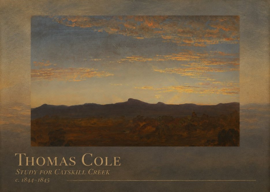 Thomas Cole Study for Catskill Creek I No2 - Plakát