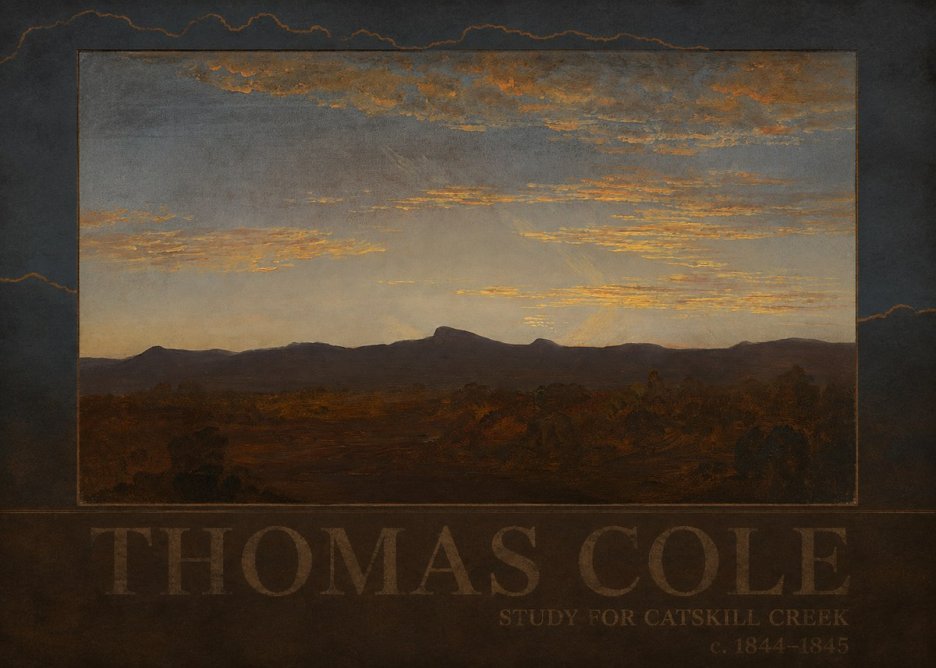 Thomas Cole Study for Catskill Creek I No4 - Plakát