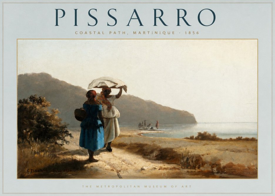Pissarro Coastal Path, Martinique No3 - Plakát