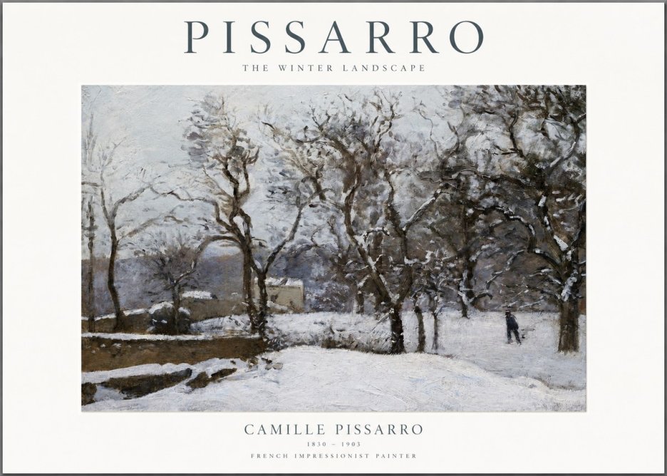 Pissarro The Winter Landscape No1 - Plakát