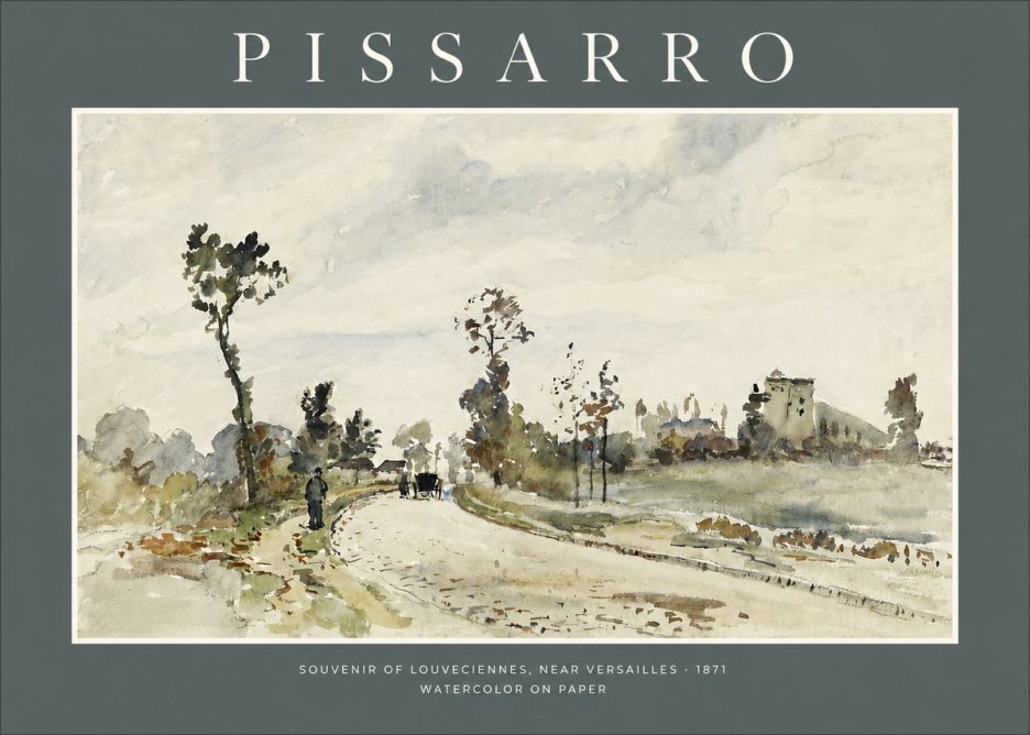 Pissarro Souvenir of Louveciennes, Near Versailles - 1871 No2 - Plakát