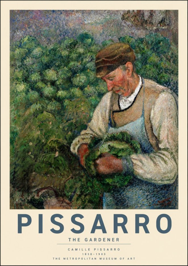 Pissarro Monsieur Joly, Gardener No2 - Plakát