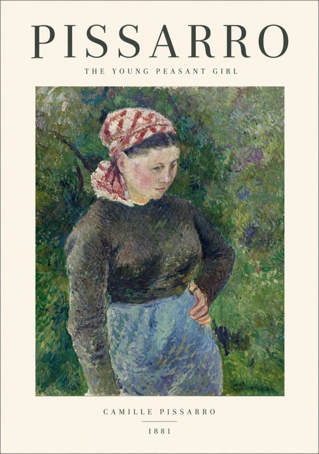Pissarro The Young Peasant Girl No1 - Plakát