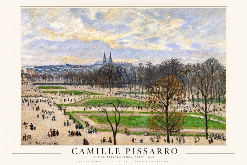 Pissarro The Tuileries Garden, Paris No1 - Plakát