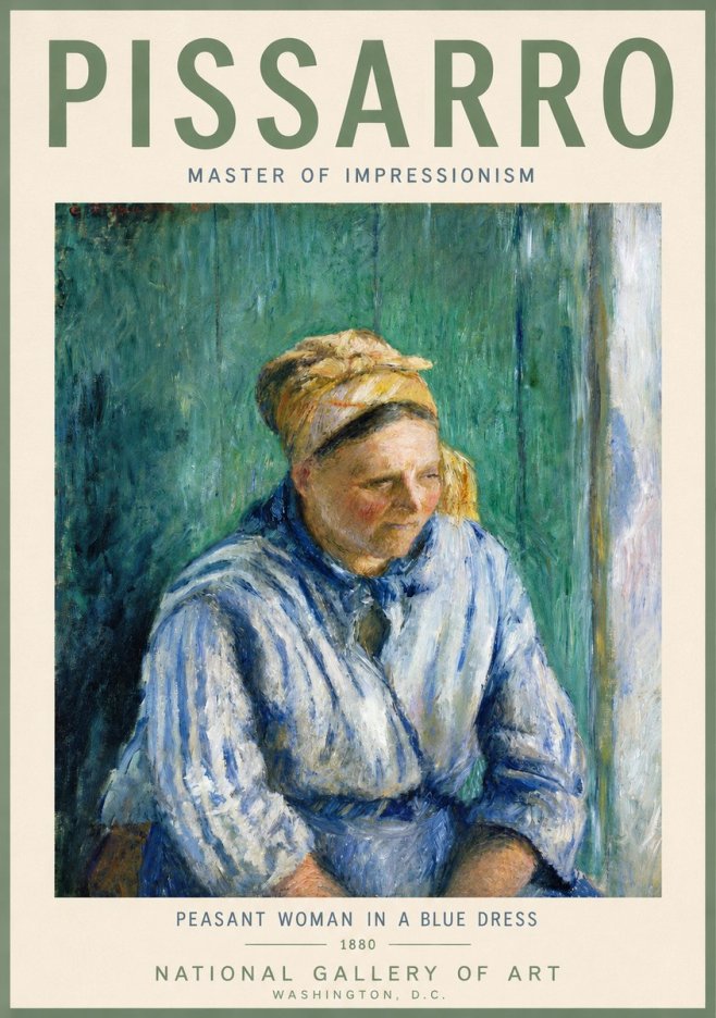 Pissarro Peasant Woman Seated No2 - Plakát