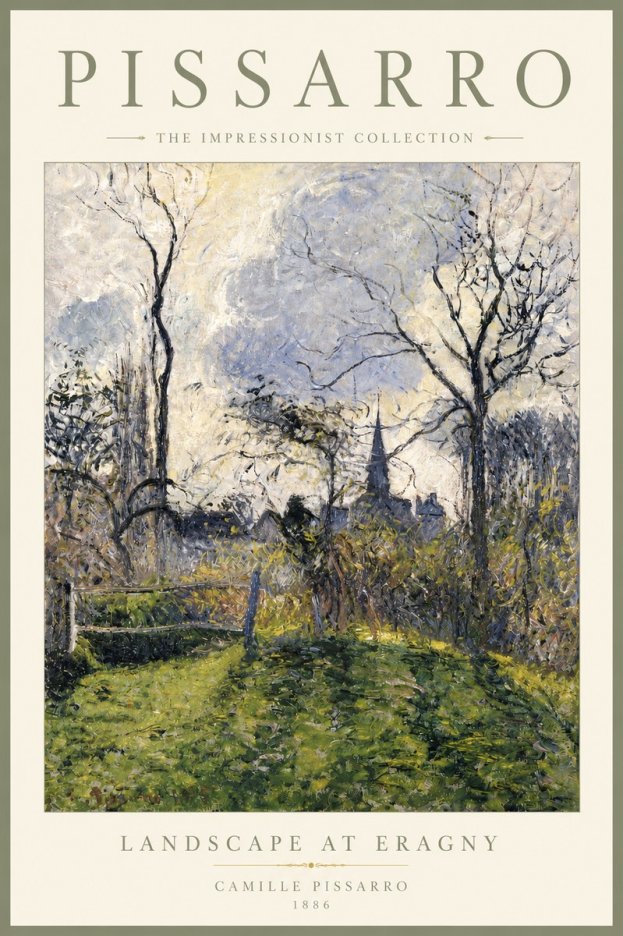 Pissarro Landscape at Eragny No6 - Plakát