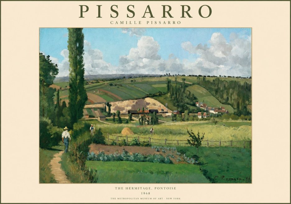Pissarro The Hermitage, Pontoise No1 - Plakát