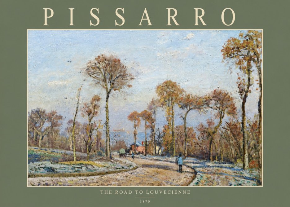 Pissarro The Road to Louvecienne No2 - Plakát