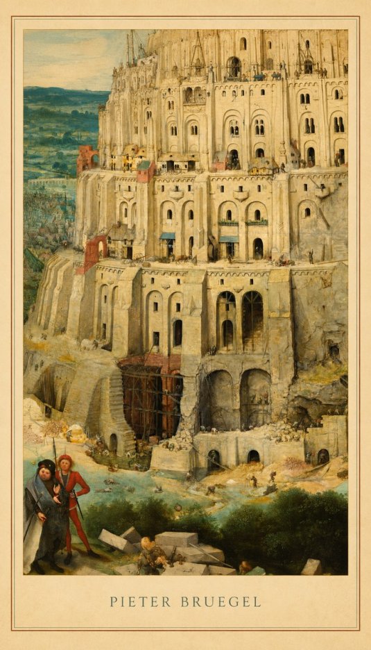 Pieter Bruegel The Tower of Babel IV No4 - Plakát