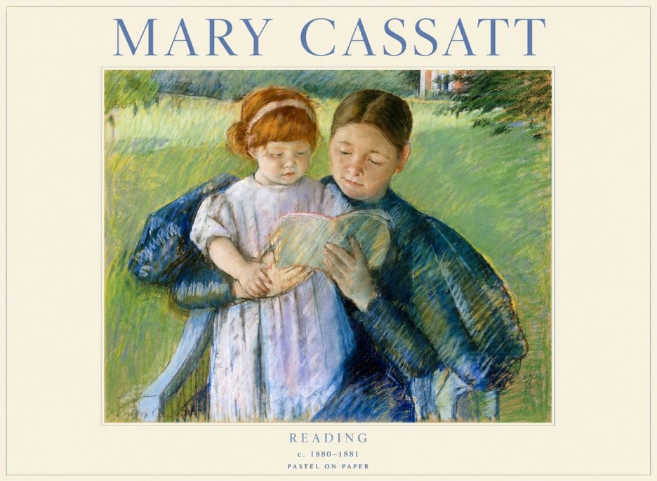 Mary Cassatt Reading No1 - Plakát