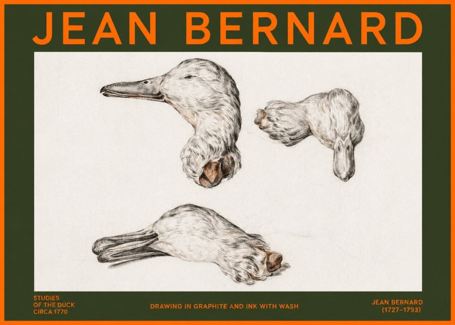 Jean Bernard Studies of the Duck No2 - Plakát