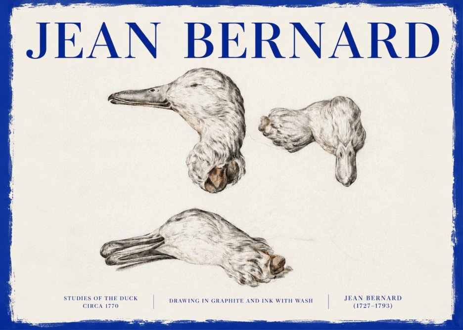 Jean Bernard Studies of the Duck No3 - Plakát