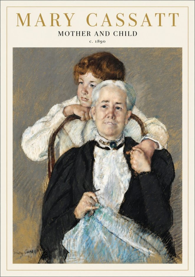 Mary Cassatt Mother and Child V No4 - Plakát
