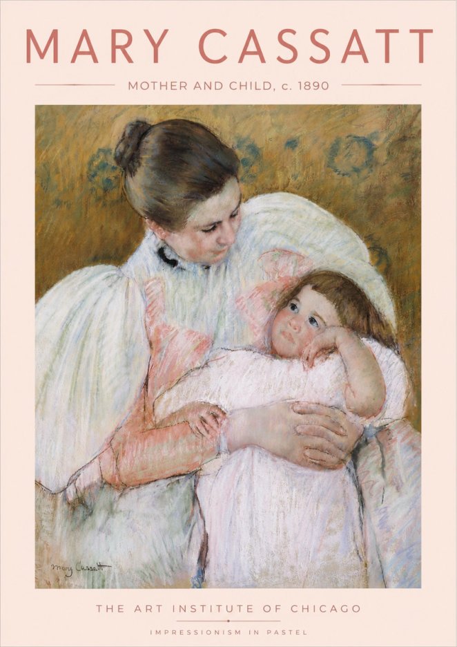 Mary Cassatt Mother and Child VI No6 - Plakát