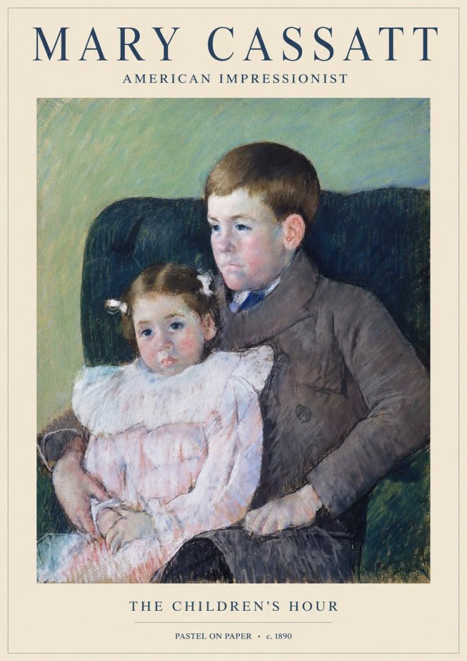 Mary Cassatt The Children's Hour No1 - Plakát
