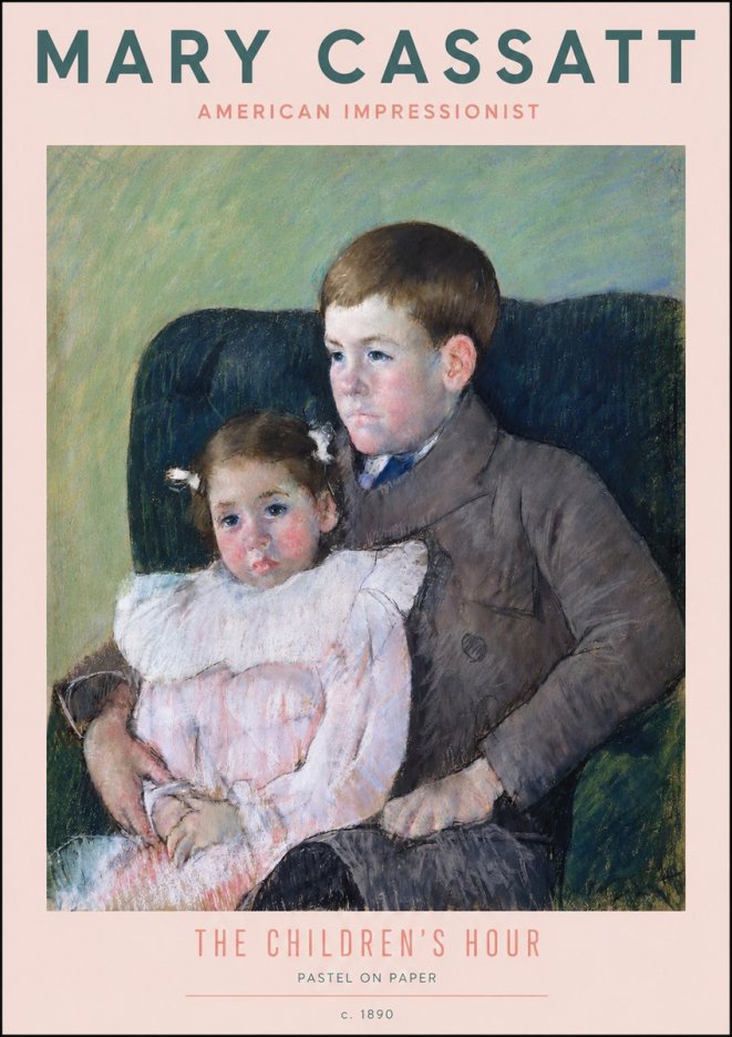 Mary Cassatt The Children's Hour No2 - Plakát