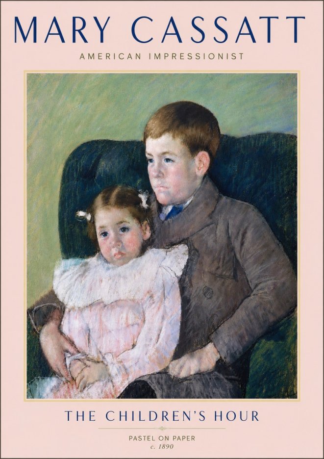 Mary Cassatt The Children's Hour No6 - Plakát