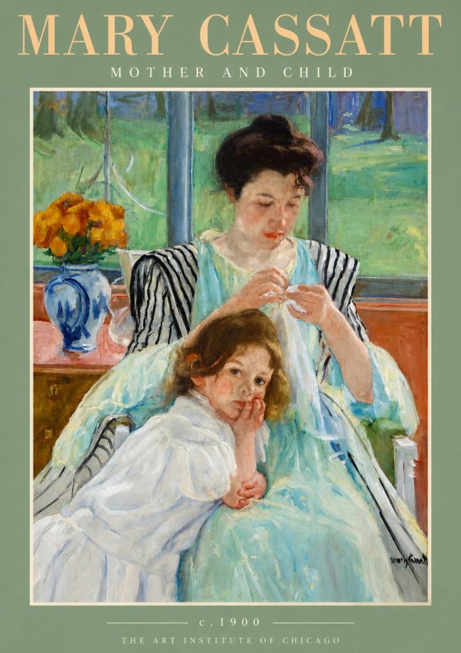 Mary Cassatt Mother and Child VII No3 - Plakát