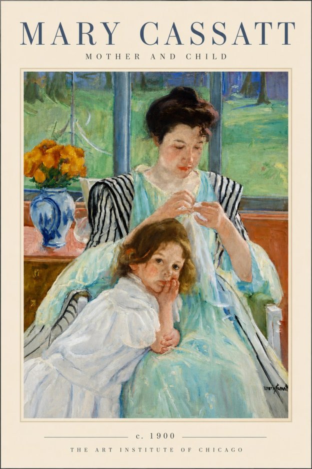 Mary Cassatt Mother and Child VII No4 - Plakát