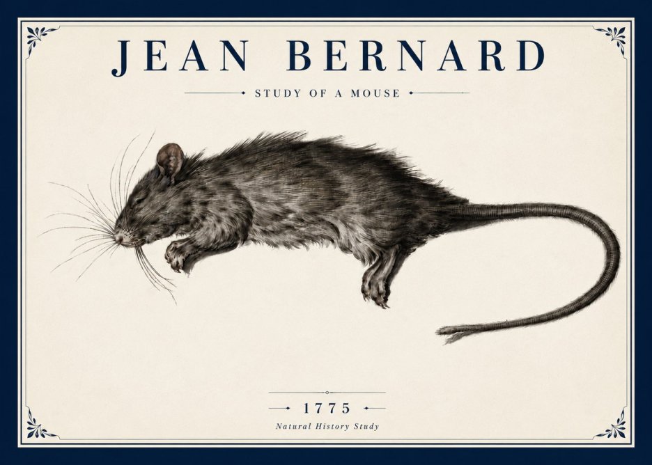 Jean Bernard Study of a Mouse II No5 - Plakát