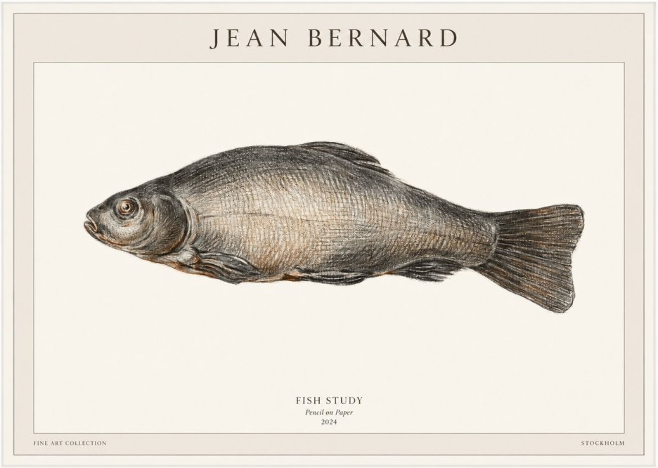 Jean Bernard Fish Study IV No1 - Plakát