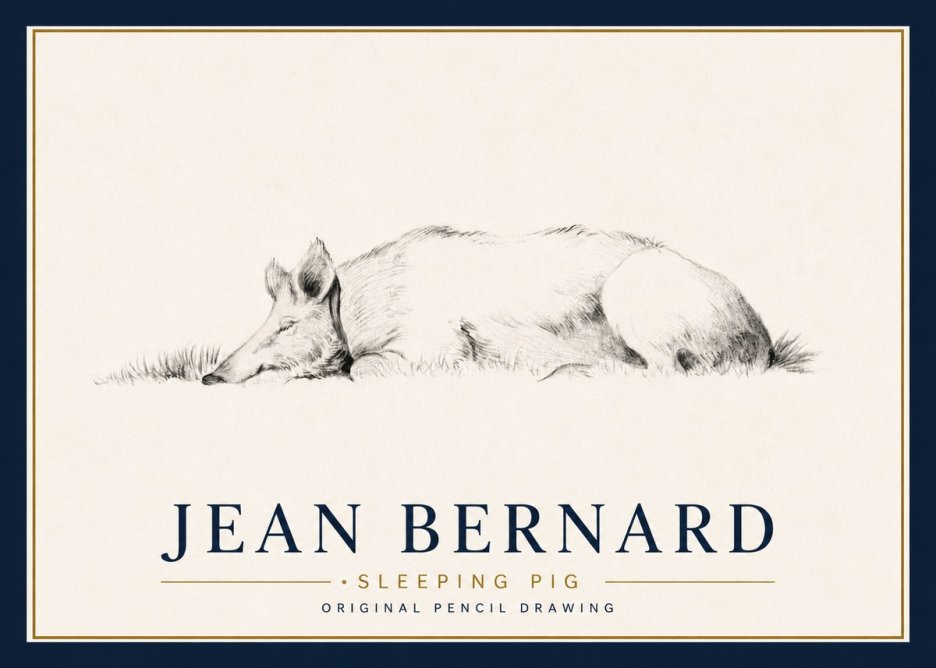 Jean Bernard Sleeping Pig II No4 - Plakát