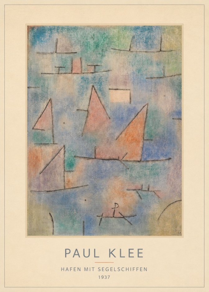 Paul Klee Hafen Mit Segelschiffen No4 - Plakát