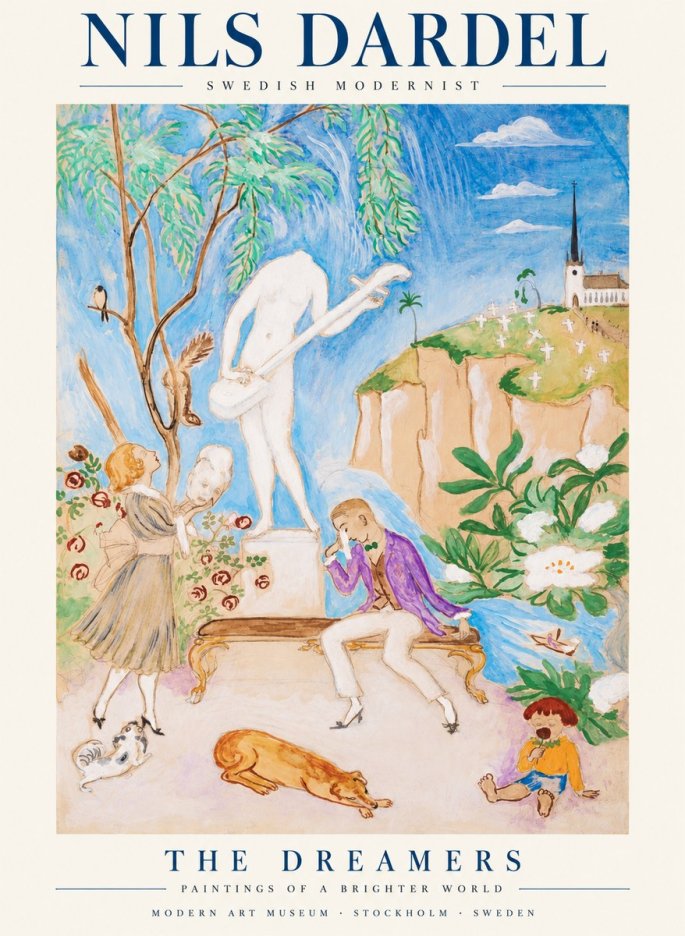 Nils Dardel The Song No2 - Plakát