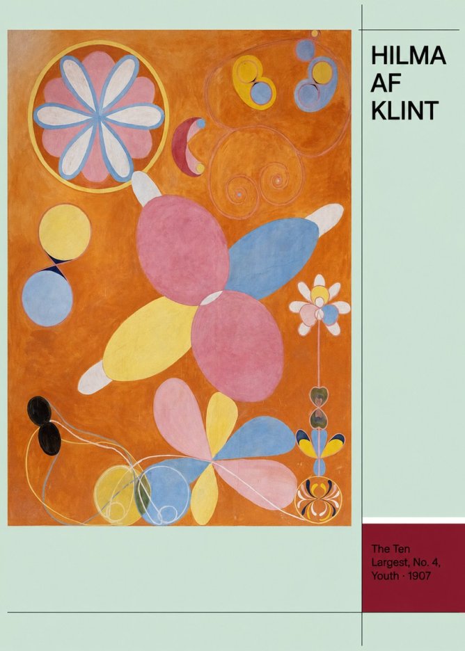 Hilma af Klint The Ten Largest, No. 4, Youth No4 - Plakát