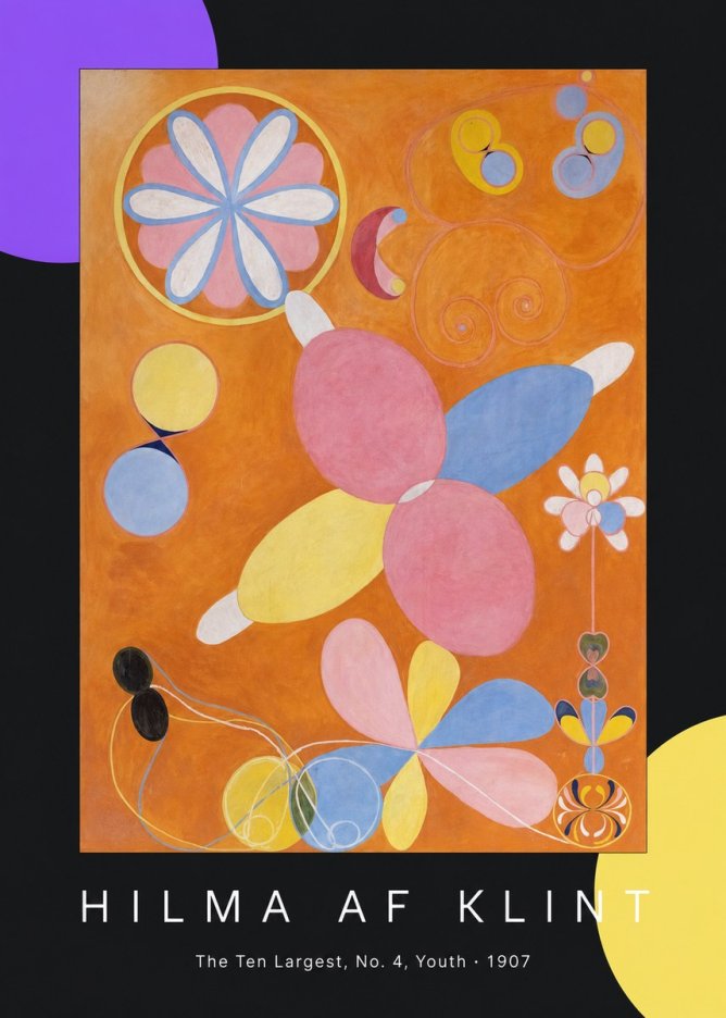 Hilma af Klint The Ten Largest, No. 4, Youth No5 - Plakát